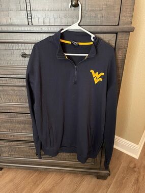 WV Colosseum Navy Quarter-Zip Pullover with Gold WV Logo